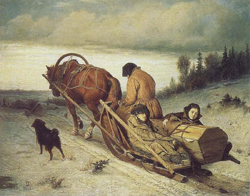 Vasily Perov The Last Farewell Norge oil painting art